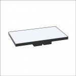 Kippmagnet für die Kopfzeile einzeln, 18x30x3 mm, weiß ganzflächig 
